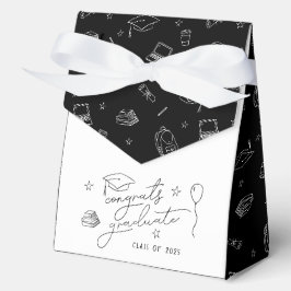 Schwarz-weißer handgezogener Personalisierter Absc Geschenkschachtel