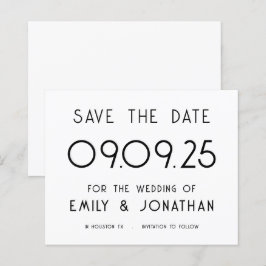 Schwarz-weißer Hochzeitstag mit Rette Großtext