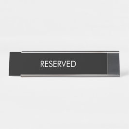 Schwarz-weißer individuelle Name elegant Schreibtischnamensplakette