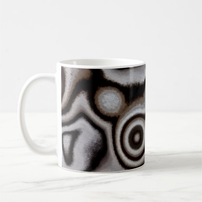 Schwarz-weißer Jaspisstein Kaffeetasse (Links)