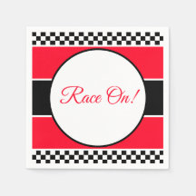 Schwarz-weißer Karo mit Rot