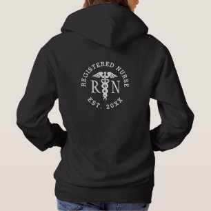 Schwarz-weißer Krankenpflege  Hoodie