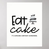Schwarz-weißer Kuchen Es ist jemandes Geburtstag