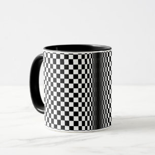 Schwarz-weißer Kunstkontrast Tasse