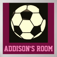 Schwarz-weißer Maroon Pink Soccer Ball Individuell