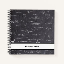 Schwarz-weißer Mathematiklehrer zurück in die Schu Notizbuch
