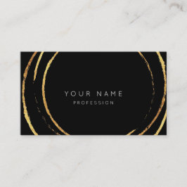 Schwarz-weißer Minimalismus Beruflich Gold Abstrak Visitenkarte