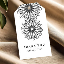 Schwarz-weißer moderner minimalistischer Floralsti