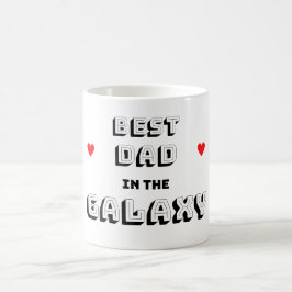 Schwarz-weißer, moderner Vater in der Galaxie-Tass Kaffeetasse