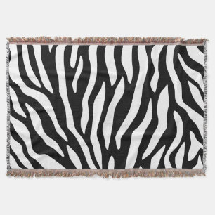 Schwarz-weißer moderner Zebradruck Decke