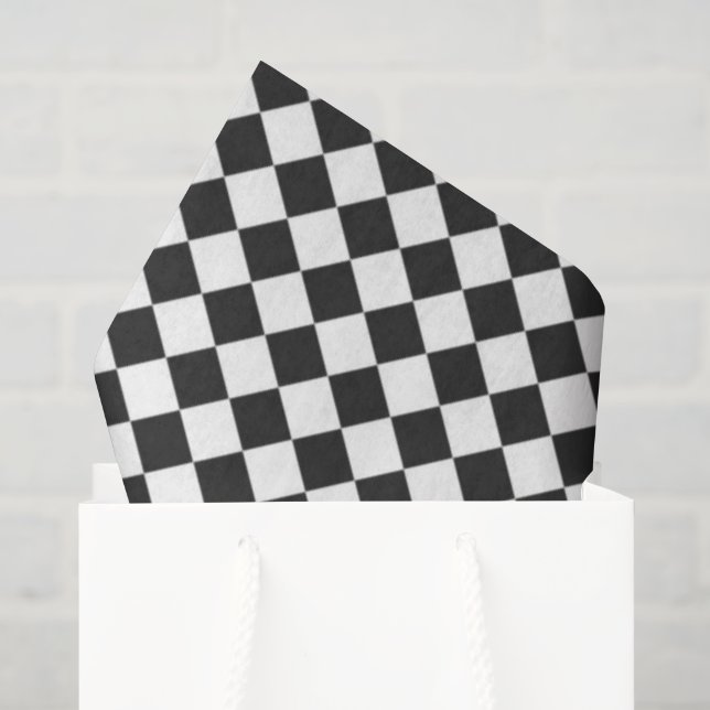 Schwarz-weißer Multiuse-Spaß auf der Checkerboard Seidenpapier (Geschenktüte)