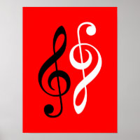 Schwarz-weißer Musiktreppenschnitt
