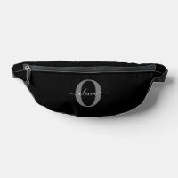 Schwarz-weißer Name für Monogramm-Skript