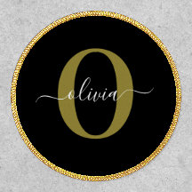 Schwarz-weißer Name für personalisierte Monogramm-