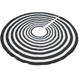Schwarz-weißer optische Täuschungskreis Polyester Weihnachtsbaumdecke