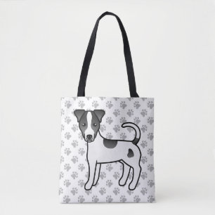 Schwarz-weißer Parson-Russell-Terrier mit glattem Tasche