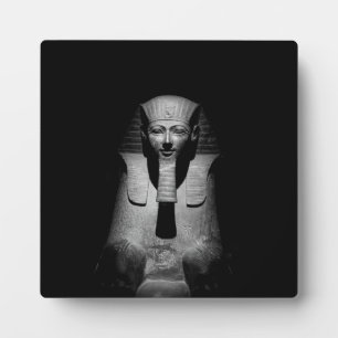 Schwarz-weißer Pharao-König Fotoplatte