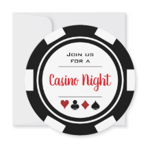 Schwarz-weißer Poker Chip Casino