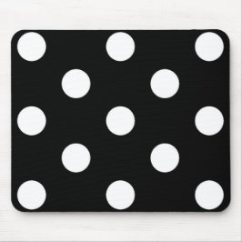 Schwarz-weißer Polkapunkt - Mousepad