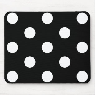 Schwarz-weißer Polkapunkt - Mousepad