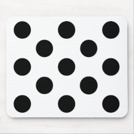 Schwarz-weißer Polkapunkt - Mousepad