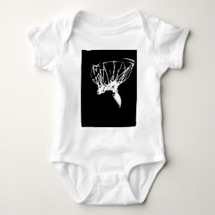 Schwarz-weißer Pop Art Basketball Baby Strampler