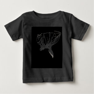 Schwarz-weißer Pop Art Basketball Baby T-shirt