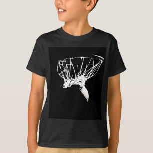 Schwarz-weißer Pop Art Basketball T-Shirt