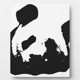 Schwarz-weißer Pop Art Panda Fotoplatte