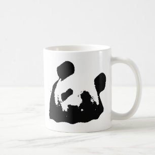 Schwarz-weißer Pop Art Panda Kaffeetasse