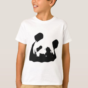 Schwarz-weißer Pop Art Panda T-Shirt