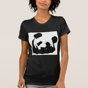 Schwarz-weißer Pop Art Panda T-Shirt