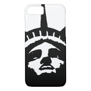 Schwarz-weißer Pop Art Statue Liberty iPhone 7 Fal Case-Mate iPhone Hülle