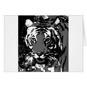 Schwarz-weißer Pop Art Tiger