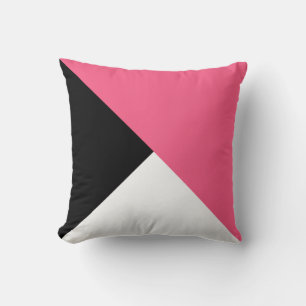 Schwarz-weißer, rosa Farbkissen Kissen