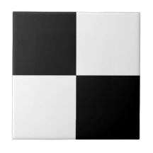 Schwarz-weißer Schachbrett-Designer Tile-Keramik