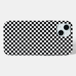 Schwarz-weißer Schachbrett-Hintergrund schwarz Case-Mate iPhone Hülle