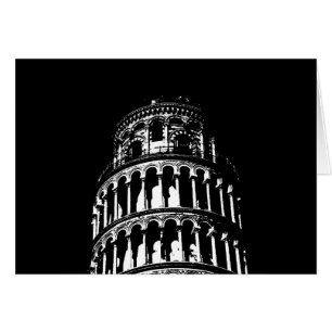 Schwarz-weißer Schießturm von Pisa Italien
