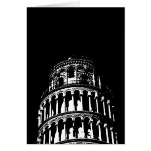 Schwarz-weißer Schießturm von Pisa Italien