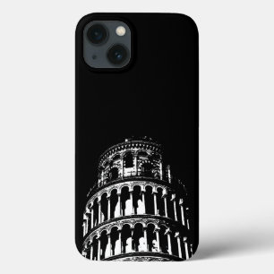Schwarz-weißer Schießturm von Pisa Italien Case-Mate iPhone Hülle