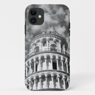 Schwarz-weißer Schießturm von Pisa Italien Case-Mate iPhone Hülle