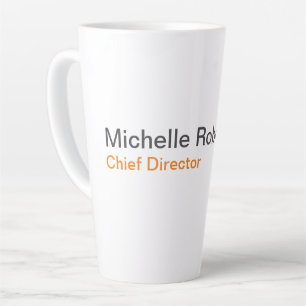 Schwarz-weißer Schlichter Minimalistischer Name hi Milchtasse