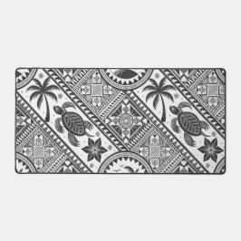 SCHWARZ-WEIßER SOMMER TRIBAL FORMEN & PALMEN SCHREIBTISCHUNTERLAGE