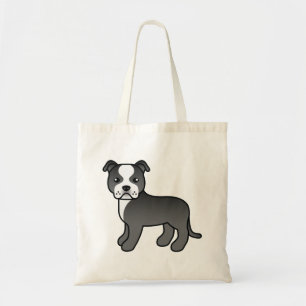 Schwarz-weißer Staffordshire Bull Terrier Hund Tragetasche