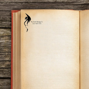 Schwarz-weißer Stammesdrache Gummistempel