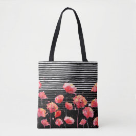 *~* Schwarz-weißer Streifen-rotes Tasche