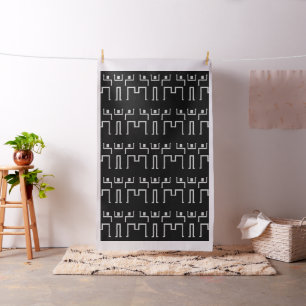 Schwarz-weißer Tanz Afrikanisches Muster Textil Stoff