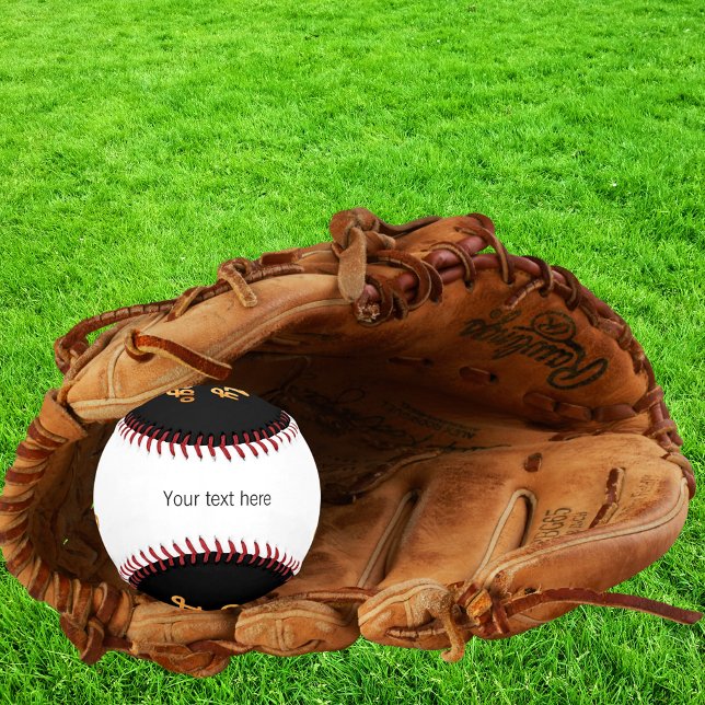 Schwarz-weißer Text des Firmenlogos Baseball (Von Creator hochgeladen)