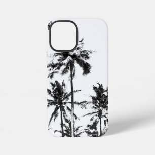 Schwarz-weißer tropischer Palmenbaum-Paradies Somm iPhone Hülle
