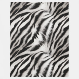 Schwarz-weißer Zebra-Druckfett Fleecedecke